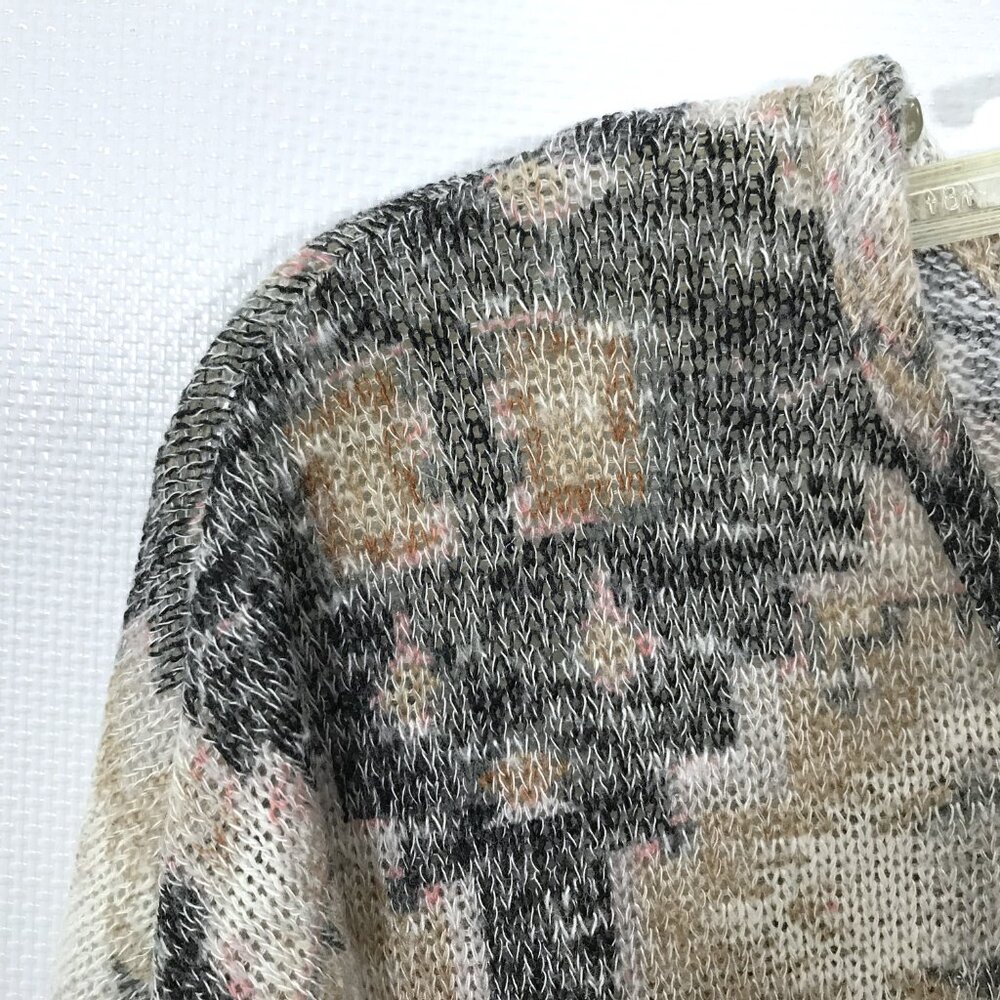 Boat Neck Casual Knit Top Geometric Print Women M, Kristin Nicole - Picture 4 of 7